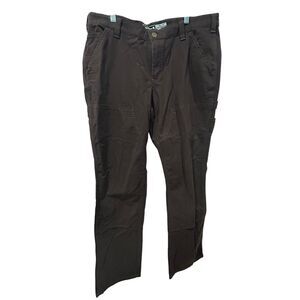 Carhartt Women's Rugged Flex Loose Fit Canvas Double-Front Black Size 16 Pants